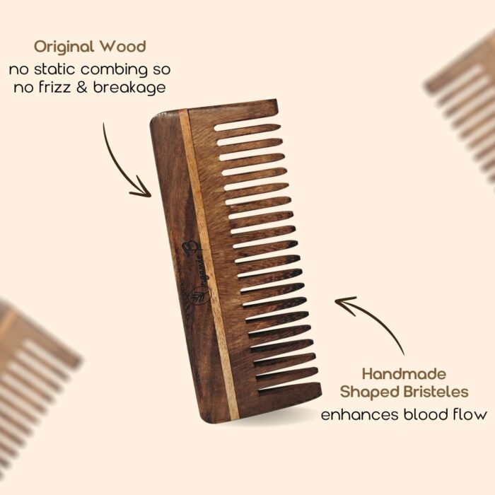 sheesham comb, organic wood comb, wooden comb, sheesham wood comb, organic neem comb, organic hair products, detangling comb, dressing comb, wood comb, handmade wood comb, rosewood comb, organic rosewood comb