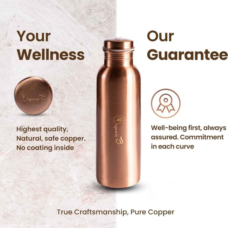 Plain Copper Water Bottle (949ml) - Organic B