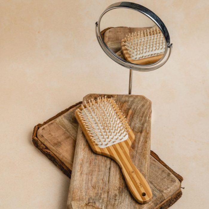 Organic B's Wooden Bristle Paddle Brush | Bamboo Hair Brush