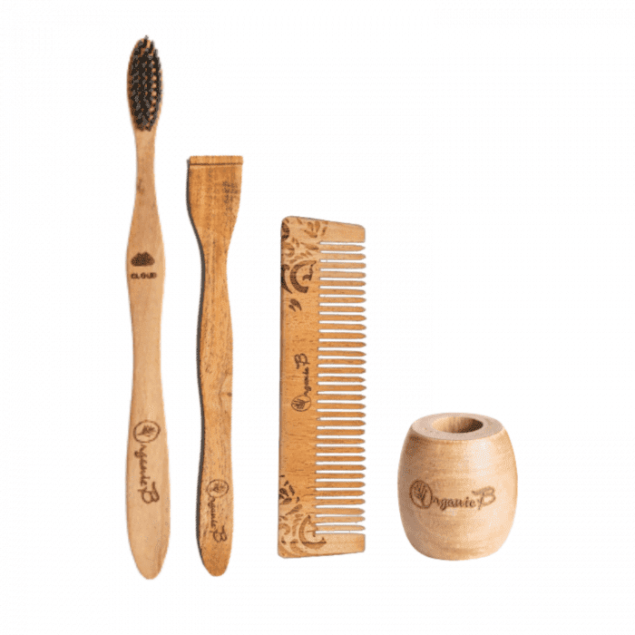 Pack of Brush, Tongue Cleaner and Comb