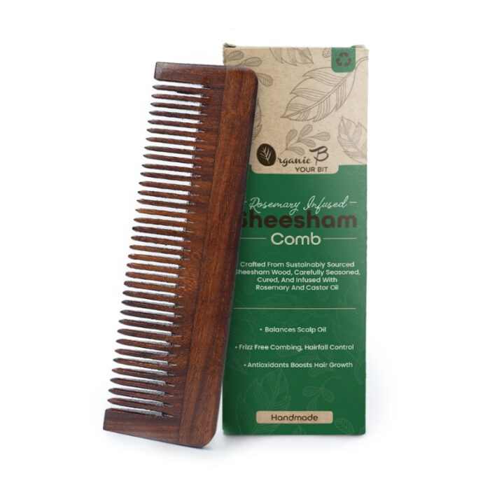 Rosewood widetooth Long Comb